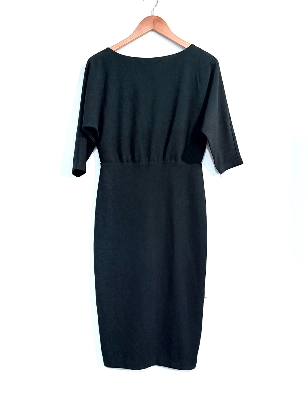 Alexia Admor x Nordstrom Evergreen Fitted Sheath Dress with V Back, 1/2 sleeves.